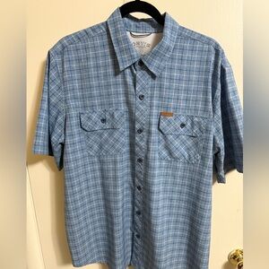 Blue Men’s button up Shirt, Size Large